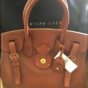 Brand new Ricky Burnished Leather 33 bag Ralph Lauren